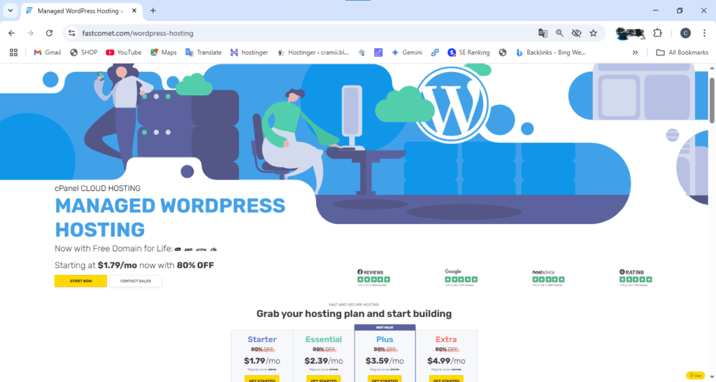 FastComet Review for Beginner WordPress Sites: An Overview